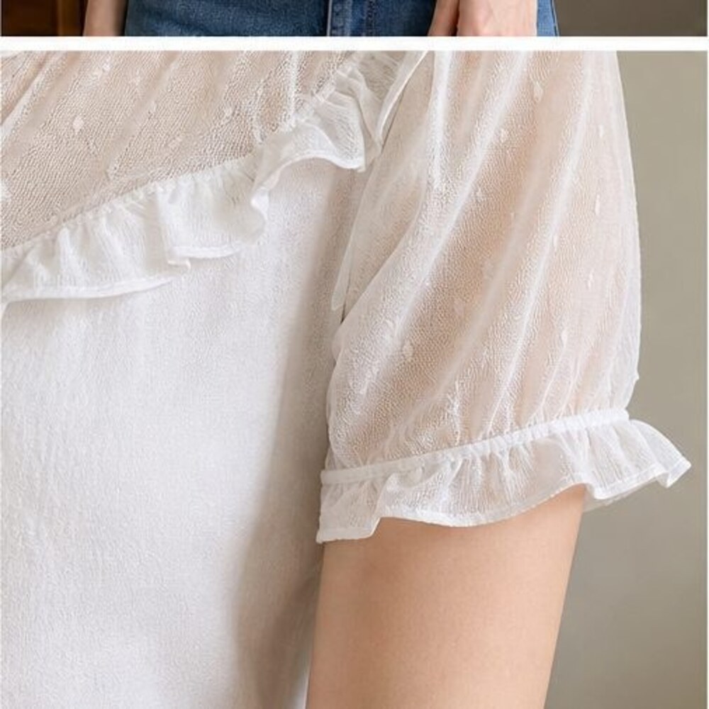 White Button Blouse - Picture 5 of 6
